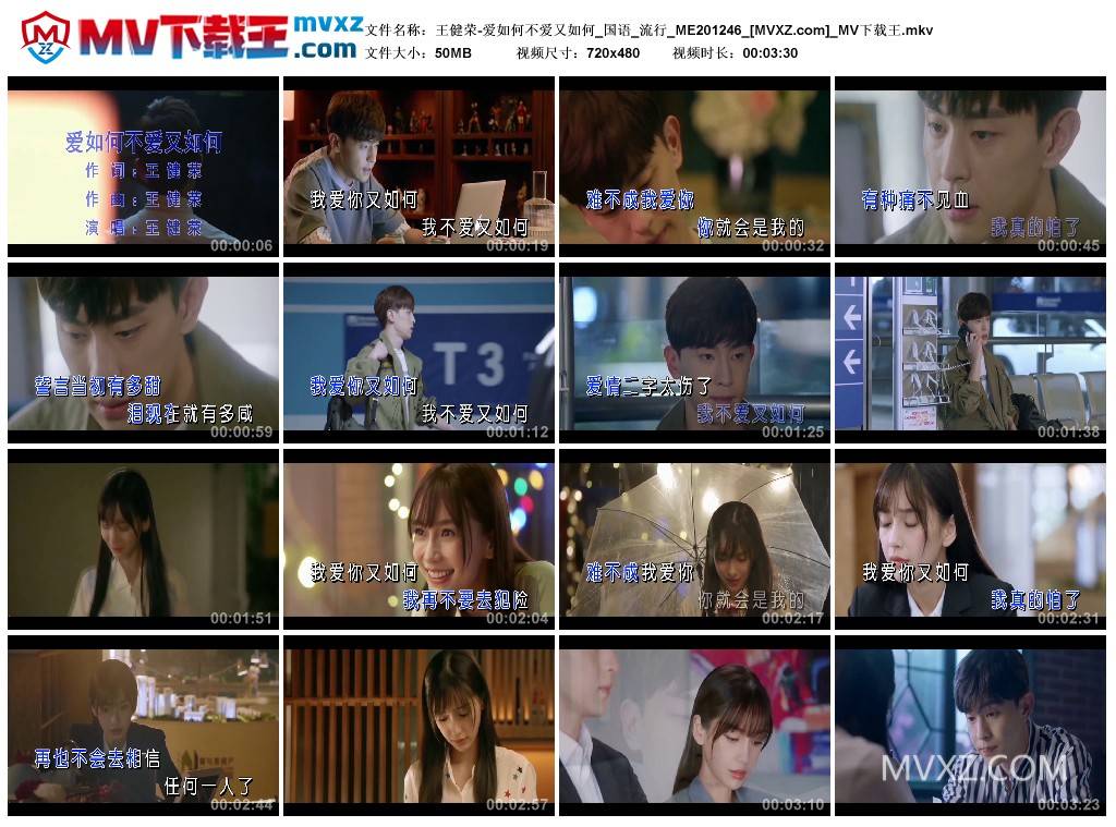 王健荣-爱如何不爱又如何_国语_流行_ME201246